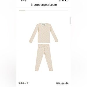 NWT Copper Pearl 2 piece long sleeve PJs in size 12 months.